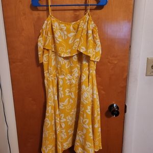 NWT Parent's Matching Yellow Floral Off Shoulder Dress -The Children's Place